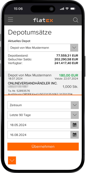 Konto und Depotumsätze Konto und Depotumsätze
