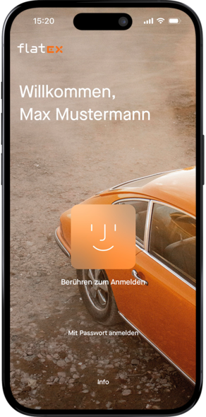 Sicherheit durch TouchID oder FaceID Sicherheit durch TouchID oder FaceID
